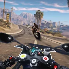 Скачать Traffic Bike Driving Simulator на Андроид с модом — Безлимитные деньги и открыты мотоциклы