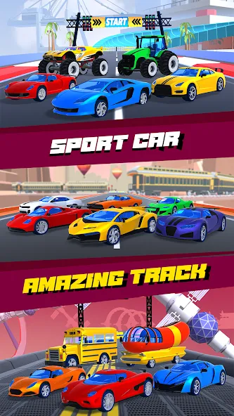 Car Race 3D - Racing Master — последняя версия с модом (Безлимитные деньги и все машины открыты) — скриншот 3 Car Race 3D - Racing Master — последняя версия с модом (Безлимитные деньги и все машины открыты) — скриншот 3