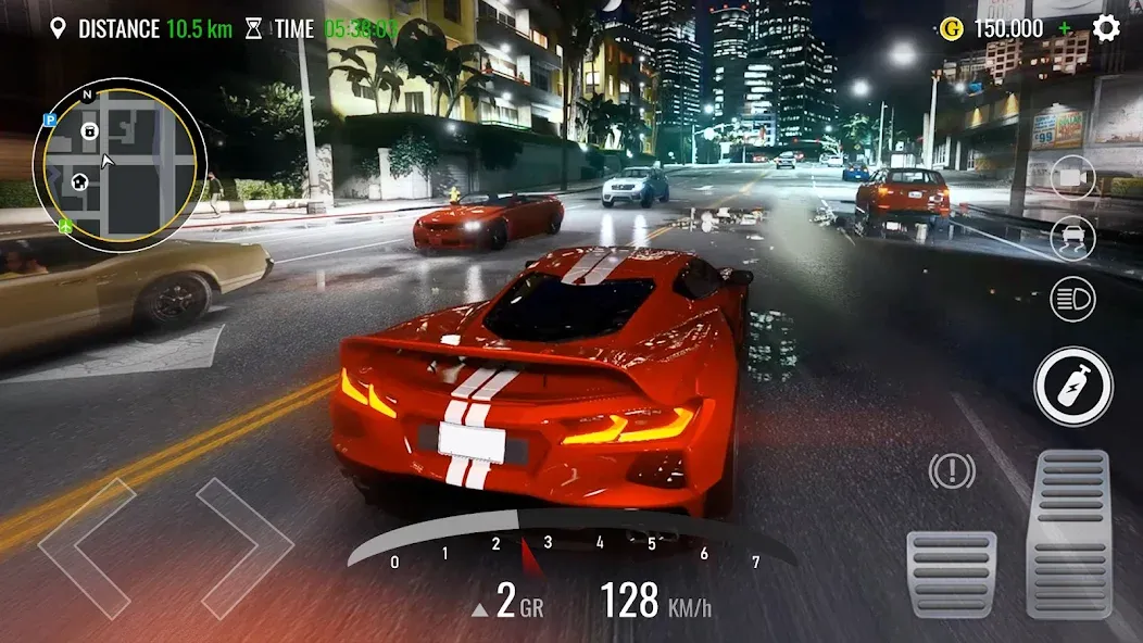 Traffic Driving Car Simulator MOD APK: Безлимитные деньги и топливо — скриншот 1