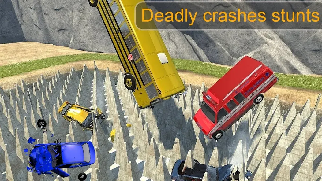 Beam Drive Crash Death Stair C MOD APK скачать на Андроид — Разблокированы все уровни и машины — скриншот 2 Beam Drive Crash Death Stair C MOD APK скачать на Андроид — Разблокированы все уровни и машины — скриншот 2