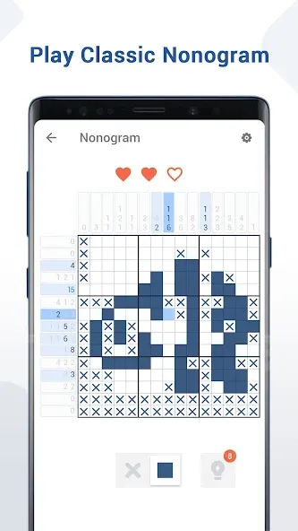 Nonogram - Fun Logic Puzzle (Мод: Без рекламы и все уровни открыты) — скачать на Андроид — скриншот 1 Nonogram - Fun Logic Puzzle (Мод: Без рекламы и все уровни открыты) — скачать на Андроид — скриншот 1