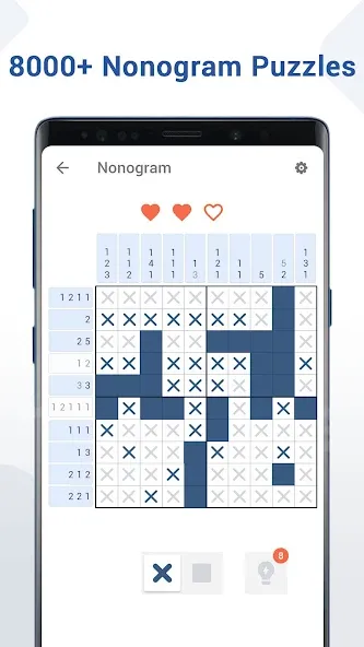 Nonogram - Fun Logic Puzzle (Мод: Без рекламы и все уровни открыты) — скачать на Андроид — скриншот 2 Nonogram - Fun Logic Puzzle (Мод: Без рекламы и все уровни открыты) — скачать на Андроид — скриншот 2