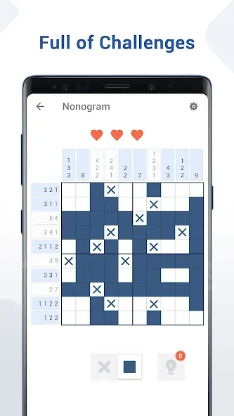 Nonogram - Fun Logic Puzzle (Мод: Без рекламы и все уровни открыты) — скачать на Андроид — скриншот 3 Nonogram - Fun Logic Puzzle (Мод: Без рекламы и все уровни открыты) — скачать на Андроид — скриншот 3