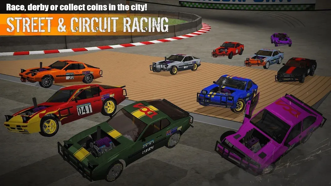Demolition Derby 3 — Безлимитные деньги и топливo, скачать мод APK — скриншот 3