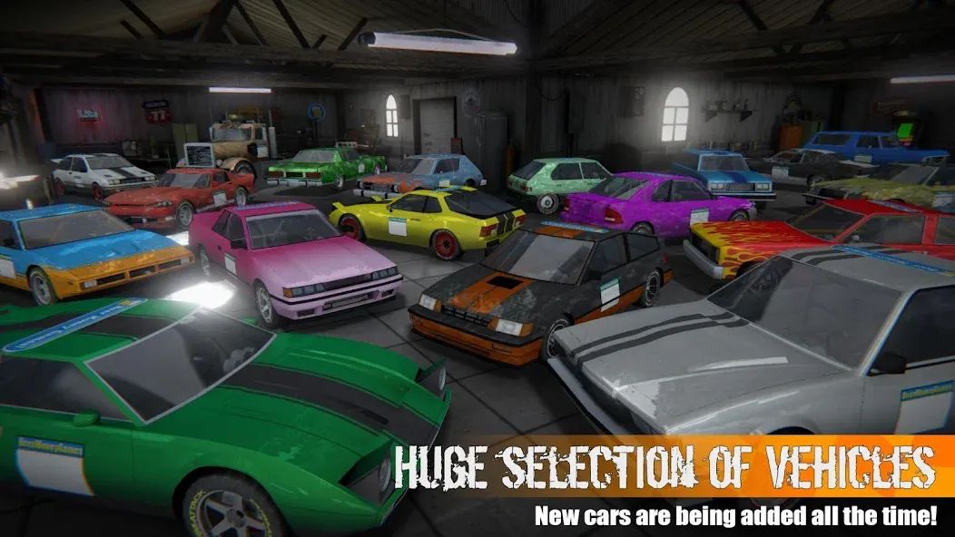 Demolition Derby 3 — Безлимитные деньги и топливo, скачать мод APK — скриншот 4