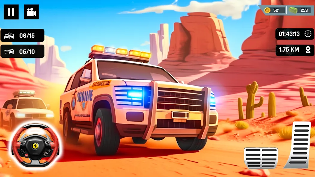Скачать взлом Police Car Kids Driving Game — Новые полицейские машины и задания — скриншот 2