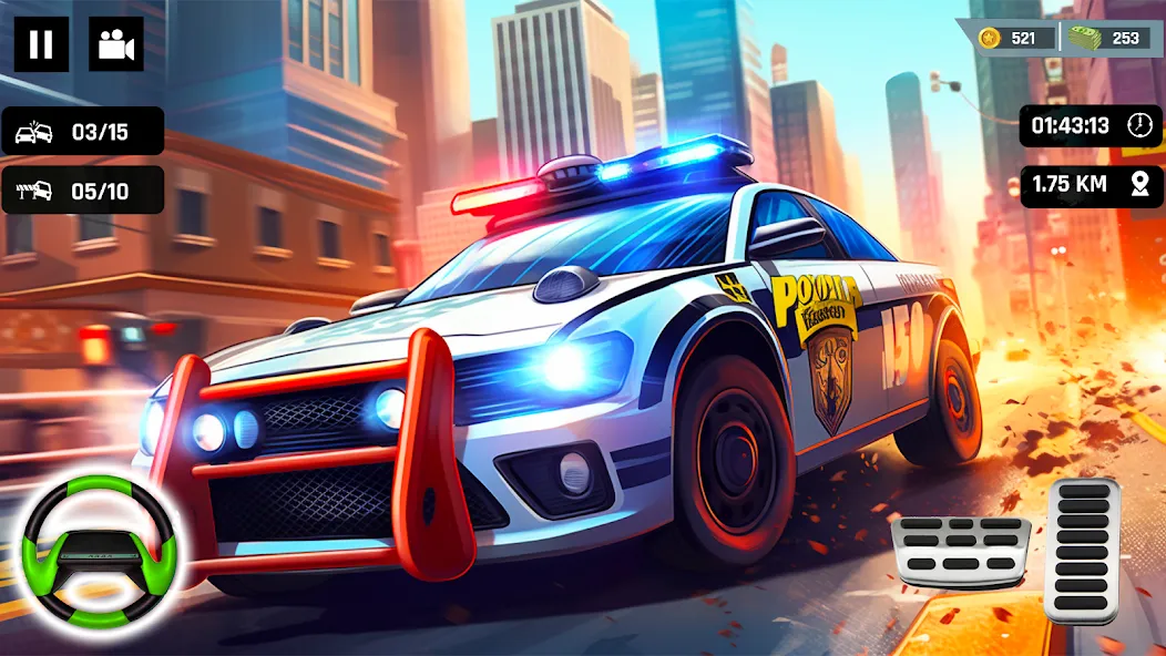 Скачать взлом Police Car Kids Driving Game — Новые полицейские машины и задания — скриншот 5