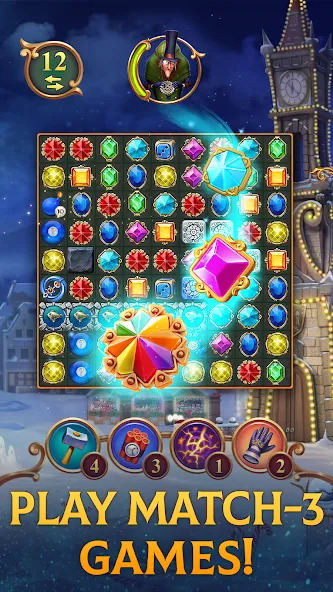 Clockmaker: Jewel Match 3 Game — последняя версия с модом (Безлимитные монеты и жизни) — скриншот 1 Clockmaker: Jewel Match 3 Game — последняя версия с модом (Безлимитные монеты и жизни) — скриншот 1