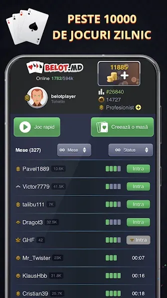 Belot.md - Moldova Belot взлом APK — Онлайн-белот с бонусами и улучшениями — скриншот 4 Belot.md - Moldova Belot взлом APK — Онлайн-белот с бонусами и улучшениями — скриншот 4