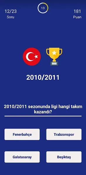 Türkiye Süper Ligi Bilgi Oyunu — скачать мод: Безлимитные подсказки и очки — скриншот 3 Türkiye Süper Ligi Bilgi Oyunu — скачать мод: Безлимитные подсказки и очки — скриншот 3