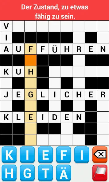 Скачать Kreuzworträtsel Deutsch последней версии — Безлимитные подсказки и открыты все уровни — скриншот 1