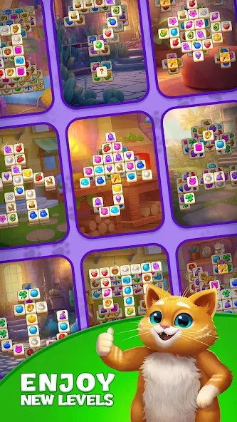 Tile Yard: Matching Game — взломанная версия, Безлимитные монеты и все уровни открыты — скриншот 4 Tile Yard: Matching Game — взломанная версия, Безлимитные монеты и все уровни открыты — скриншот 4