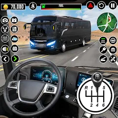 Bus Driving School : Bus Games бесплатно на Андроид — мод: Безлимитные деньги и открыты все уровни