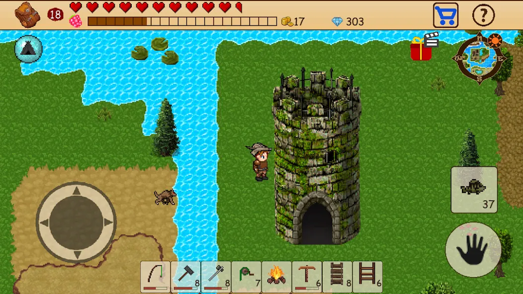 Survival RPG: Open World Pixel MOD APK скачать на Андроид — Безлимитные ресурсы и здоровье — скриншот 3 Survival RPG: Open World Pixel MOD APK скачать на Андроид — Безлимитные ресурсы и здоровье — скриншот 3