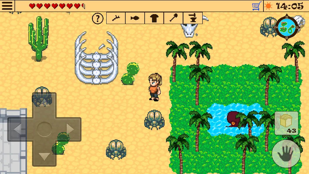 Survival RPG 2:Temple Ruins 2D взлом на Андроид — Безлимитные ресурсы и здоровье — скриншот 1