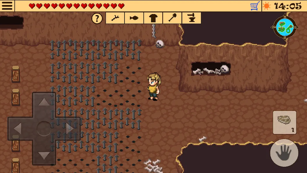Survival RPG 2:Temple Ruins 2D взлом на Андроид — Безлимитные ресурсы и здоровье — скриншот 5