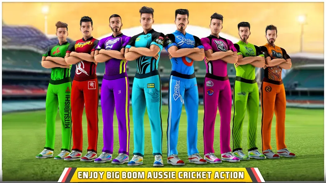 Aussie T20 Cricket Game 2023 — Безлимитные монеты и разблокированы команды, скачать мод APK — скриншот 1