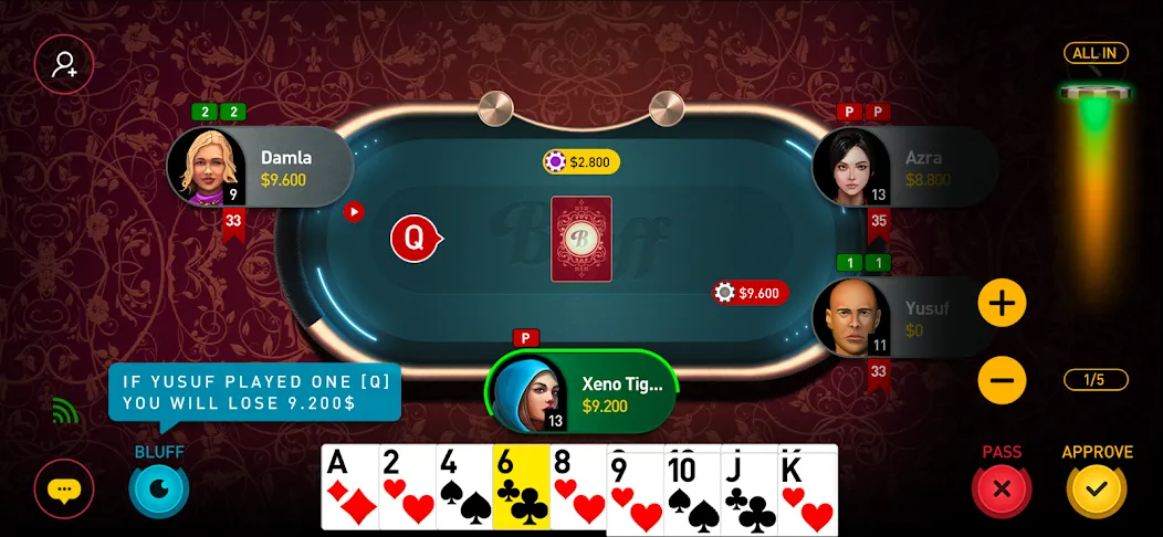 Скачать Bluff Game на Андроид с модом — Взломанные карты и безлимитные ходы — скриншот 4 Скачать Bluff Game на Андроид с модом — Взломанные карты и безлимитные ходы — скриншот 4