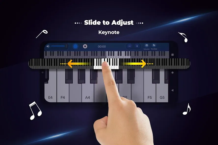 Real Piano Keyboard — Реалистичный звук и безлимитные ноты, скачать мод APK — скриншот 3 Real Piano Keyboard — Реалистичный звук и безлимитные ноты, скачать мод APK — скриншот 3
