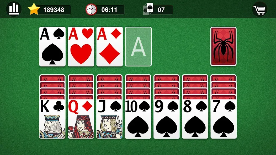 Скачать Spider Solitaire бесплатно — Безлимитные подсказки и отмены ходов — скриншот 4 Скачать Spider Solitaire бесплатно — Безлимитные подсказки и отмены ходов — скриншот 4
