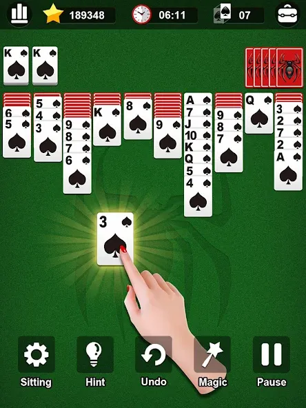Скачать Spider Solitaire бесплатно — Безлимитные подсказки и отмены ходов — скриншот 5 Скачать Spider Solitaire бесплатно — Безлимитные подсказки и отмены ходов — скриншот 5