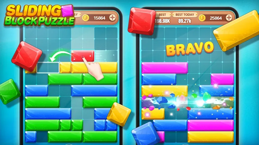 Block Crush - Puzzle Game MOD APK: Без рекламы и бесконечные подсказки — скриншот 2 Block Crush - Puzzle Game MOD APK: Без рекламы и бесконечные подсказки — скриншот 2