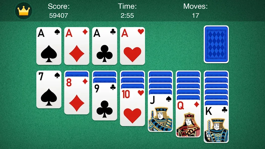 Скачать Solitaire на Андроид с модом — Подсказки без ограничений и отмена ходов — скриншот 4 Скачать Solitaire на Андроид с модом — Подсказки без ограничений и отмена ходов — скриншот 4