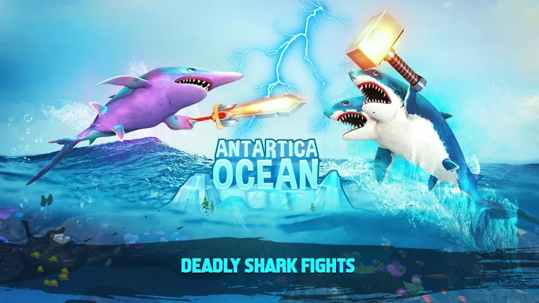 Double Head Shark Attack PVP — взломанная версия, Безлимитные деньги и усиленный урон — скриншот 1 Double Head Shark Attack PVP — взломанная версия, Безлимитные деньги и усиленный урон — скриншот 1