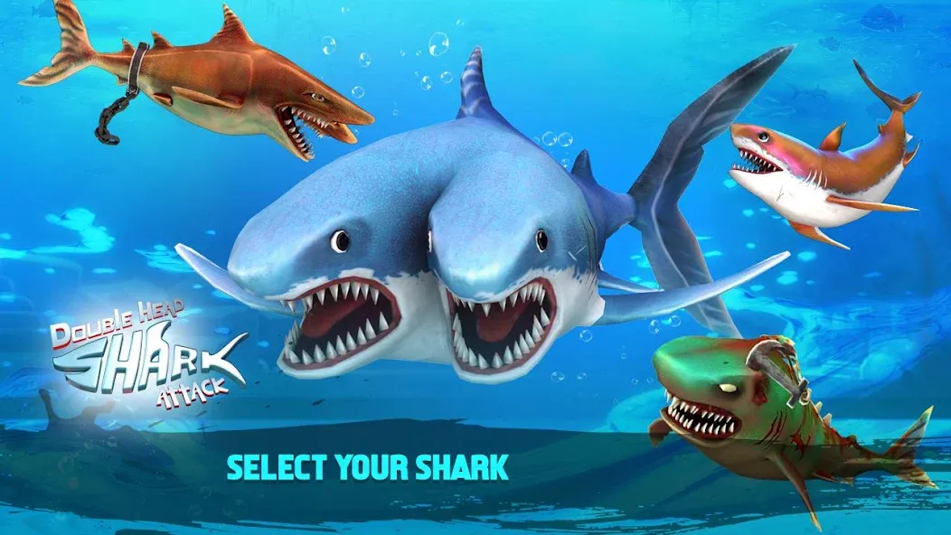Double Head Shark Attack PVP — взломанная версия, Безлимитные деньги и усиленный урон — скриншот 2 Double Head Shark Attack PVP — взломанная версия, Безлимитные деньги и усиленный урон — скриншот 2