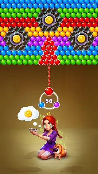Bubble Shooter Kingdom — последняя версия с модом (Безлимитные монеты и жизни) — скриншот 1