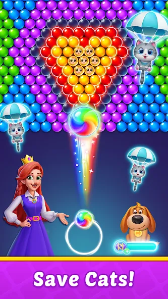 Bubble Shooter Kingdom — последняя версия с модом (Безлимитные монеты и жизни) — скриншот 4