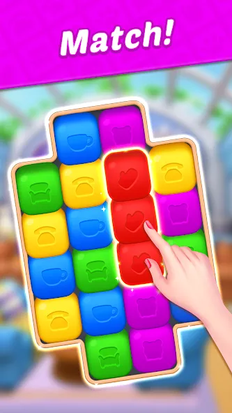 Design Blast - Match & Home MOD APK: Безлимитные монеты и подсказки — скриншот 2