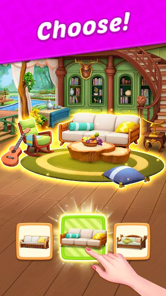 Design Blast - Match & Home MOD APK: Безлимитные монеты и подсказки — скриншот 3