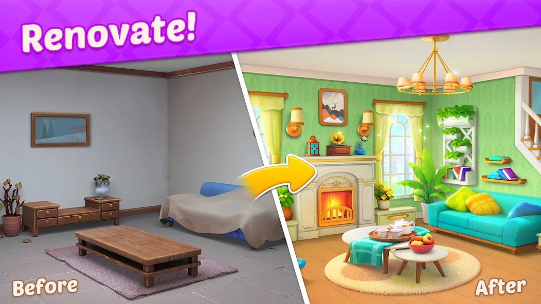 Design Diary - Match 3 & Home взлом APK — Безлимитные монеты и открыты все уровни — скриншот 1 Design Diary - Match 3 & Home взлом APK — Безлимитные монеты и открыты все уровни — скриншот 1