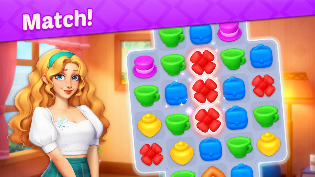 Design Diary - Match 3 & Home взлом APK — Безлимитные монеты и открыты все уровни — скриншот 2 Design Diary - Match 3 & Home взлом APK — Безлимитные монеты и открыты все уровни — скриншот 2
