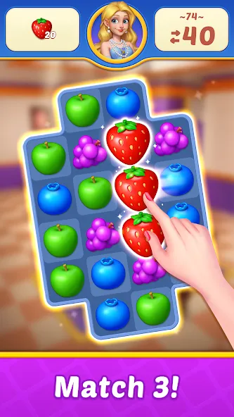 Fruit Diary 2: Manor Design бесплатно на Андроид — мод: Безлимитные монеты и открыты все уровни — скриншот 2