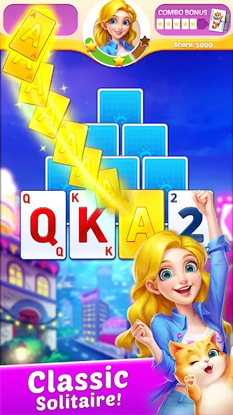 Solitaire Tripeaks Diary — Безлимитные монеты и жизни, скачать мод APK — скриншот 4