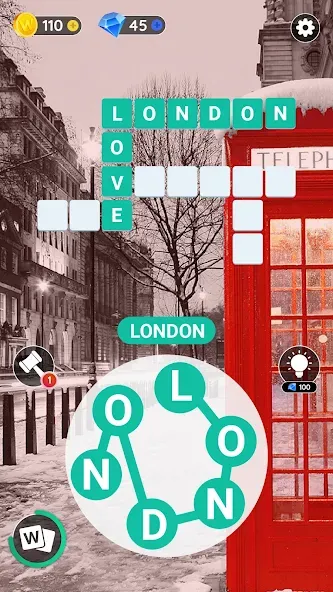 Word City: Connect Word Game взломанный APK — Безлимитные подсказки и открыты уровни — скриншот 1 Word City: Connect Word Game взломанный APK — Безлимитные подсказки и открыты уровни — скриншот 1