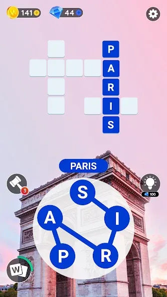 Word City: Connect Word Game взломанный APK — Безлимитные подсказки и открыты уровни — скриншот 2 Word City: Connect Word Game взломанный APK — Безлимитные подсказки и открыты уровни — скриншот 2