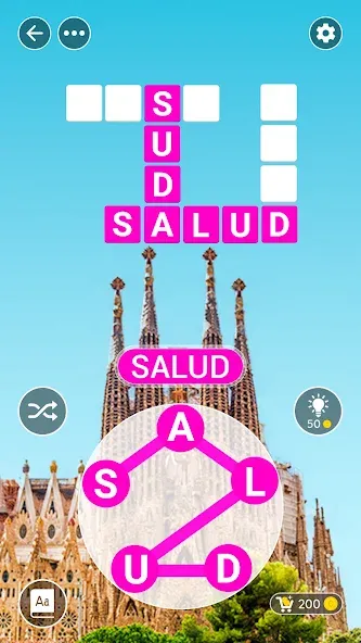 Мод Ciudad de Palabras: Crucigrama — Без рекламы и все подсказки, скачать APK — скриншот 4 Мод Ciudad de Palabras: Crucigrama — Без рекламы и все подсказки, скачать APK — скриншот 4