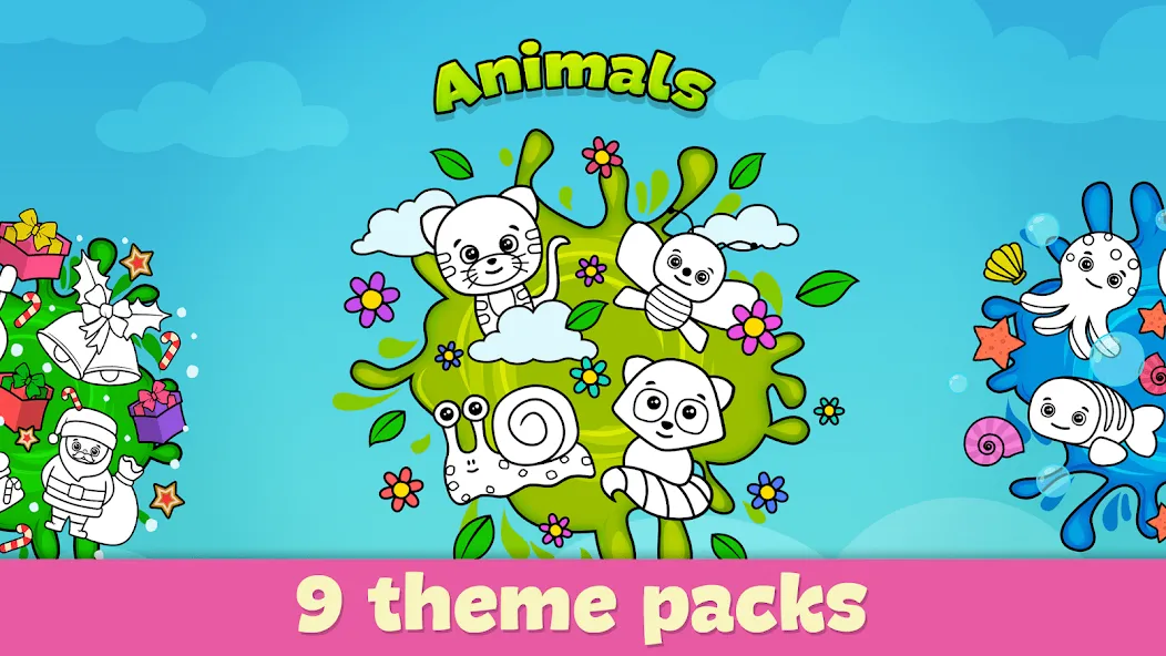 Coloring Book - Games for Kids взлом на Андроид — Все раскраски и палитры открыты — скриншот 4 Coloring Book - Games for Kids взлом на Андроид — Все раскраски и палитры открыты — скриншот 4