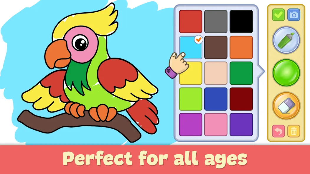 Скачать мод Kids Coloring & Drawing Games — Разблокированы все раскраски — скриншот 1 Скачать мод Kids Coloring & Drawing Games — Разблокированы все раскраски — скриншот 1