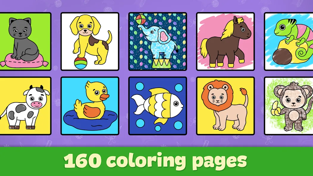 Скачать мод Kids Coloring & Drawing Games — Разблокированы все раскраски — скриншот 5 Скачать мод Kids Coloring & Drawing Games — Разблокированы все раскраски — скриншот 5