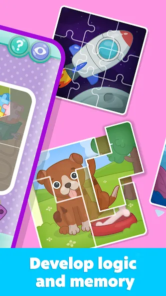 Kids Puzzles: Games for Kids — взломанная версия, Все пазлы открыты и без рекламы — скриншот 5