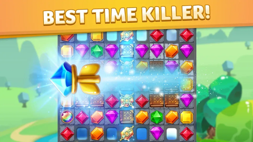 Jewel Match King — последняя версия с модом (Безлимитные жизни и подсказки) — скриншот 2 Jewel Match King — последняя версия с модом (Безлимитные жизни и подсказки) — скриншот 2