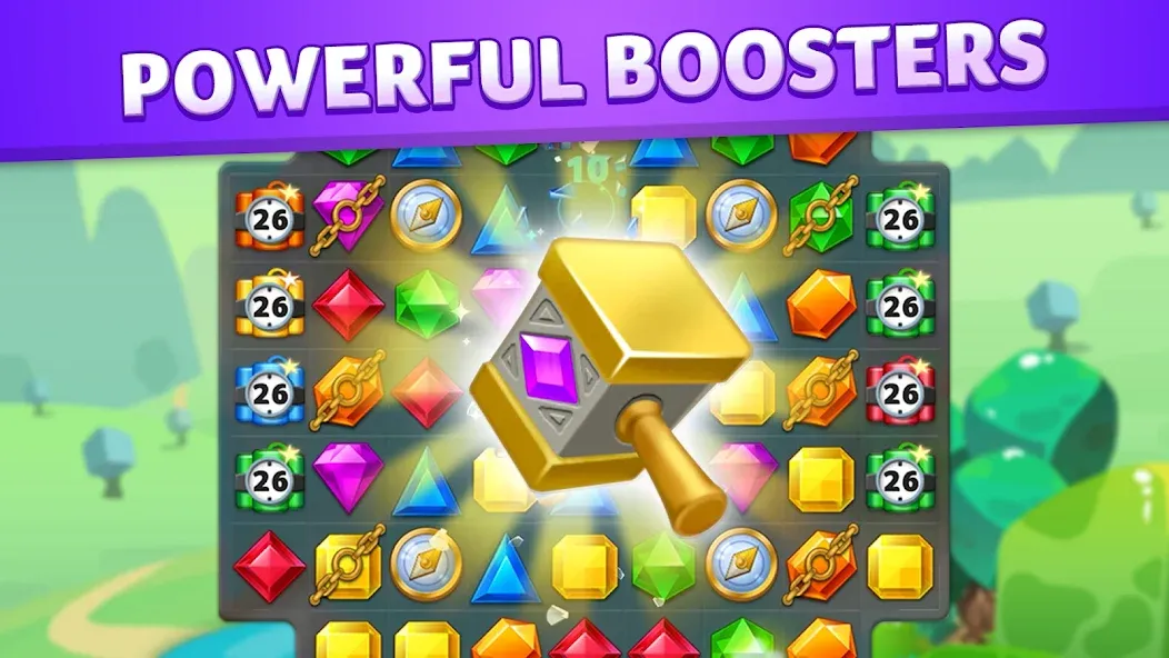 Jewel Match King — последняя версия с модом (Безлимитные жизни и подсказки) — скриншот 5 Jewel Match King — последняя версия с модом (Безлимитные жизни и подсказки) — скриншот 5