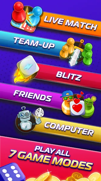 Ludo SuperStar- Board Game на телефон — скачать мод: Безлимитные монеты и всё открыто — скриншот 2