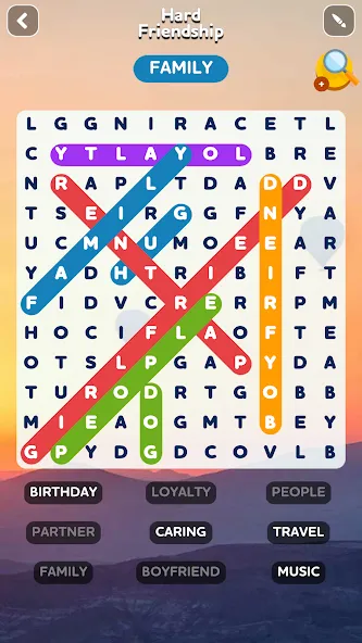 Word Search - Word Puzzle Game MOD APK: Безлимитные подсказки и открыты уровни — скриншот 1 Word Search - Word Puzzle Game MOD APK: Безлимитные подсказки и открыты уровни — скриншот 1