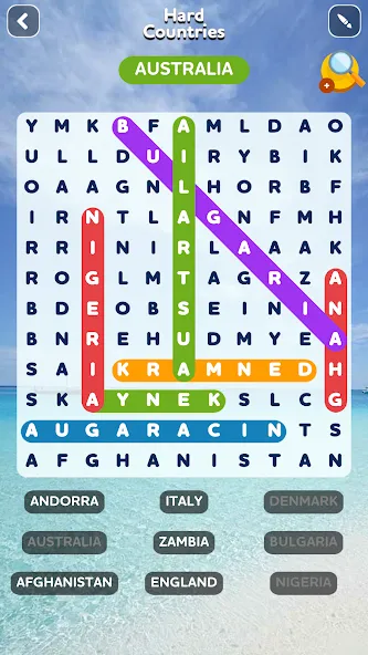 Word Search - Word Puzzle Game MOD APK: Безлимитные подсказки и открыты уровни — скриншот 2 Word Search - Word Puzzle Game MOD APK: Безлимитные подсказки и открыты уровни — скриншот 2