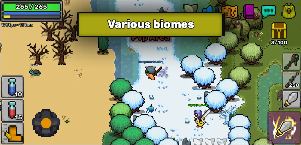 Мод Pixil - MMORPG 2D ONLINE RPG — Безлимитные ресурсы и усиленный персонаж, скачать APK — скриншот 3